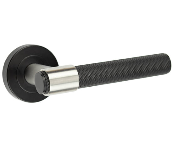 JMB105 Nero T-Bar Knurled Lever on Round Rose