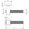 JMB105 Nero T-Bar Knurled Lever on Round Rose