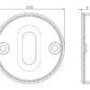 JMB16 Nero Matt Black Standard Escutcheon 52mm