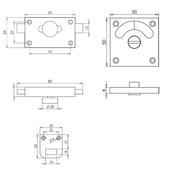 BUR2552 Burlington Range Matching Indicator Lock