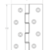 J9018 Double Phosphor Bronze Washered Hinge 102x67x2.5mm