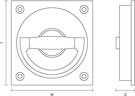 1805 Flush Ring Handle