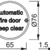 AR915 Automatic Fire Door Keep Clear Sign