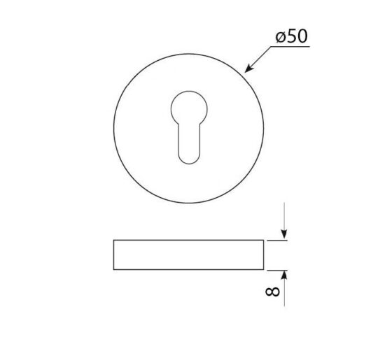 Proline E1 Euro Escutcheon