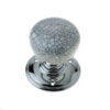 JC40PC - Jedo Porcelain Mortice Door Knobs Grey Crazed & Polished Chrome