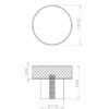 Wenlock Diamond Knurled Cupboard Knob