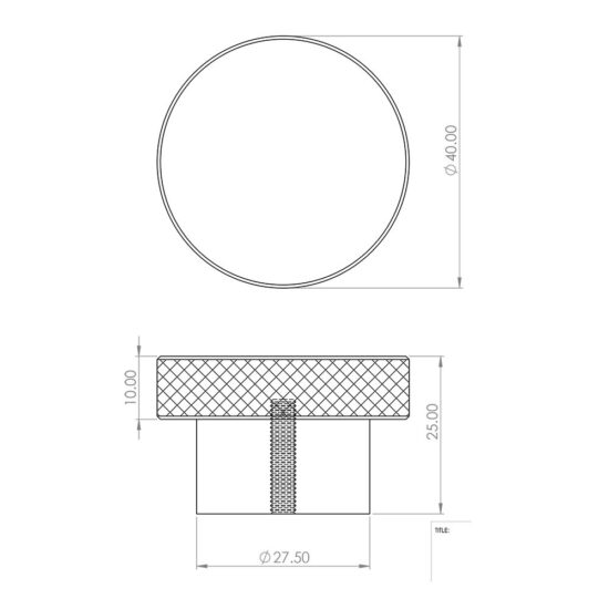 Wenlock Diamond Knurled Cupboard Knob
