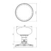 JV35B Jedo Kontrax Mushroom Mortice Door Knobs