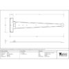 Beeswax 22" Penny End T Hinge (pair)