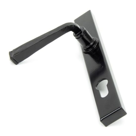 Black Avon Slimline Lever Espag. Lock Set