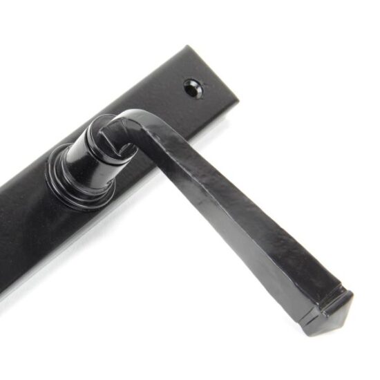 Black Avon Slimline Lever Espag. Lock Set