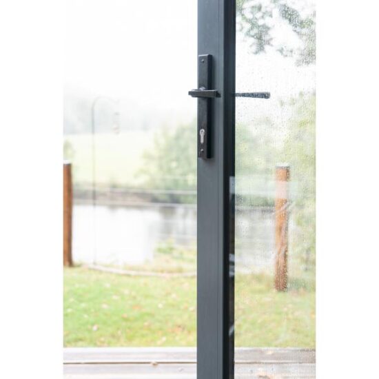 Black Avon Slimline Lever Espag. Lock Set