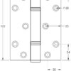 J2050 Jedo Stainless Steel Grade 13 Self Lubricating Hinges